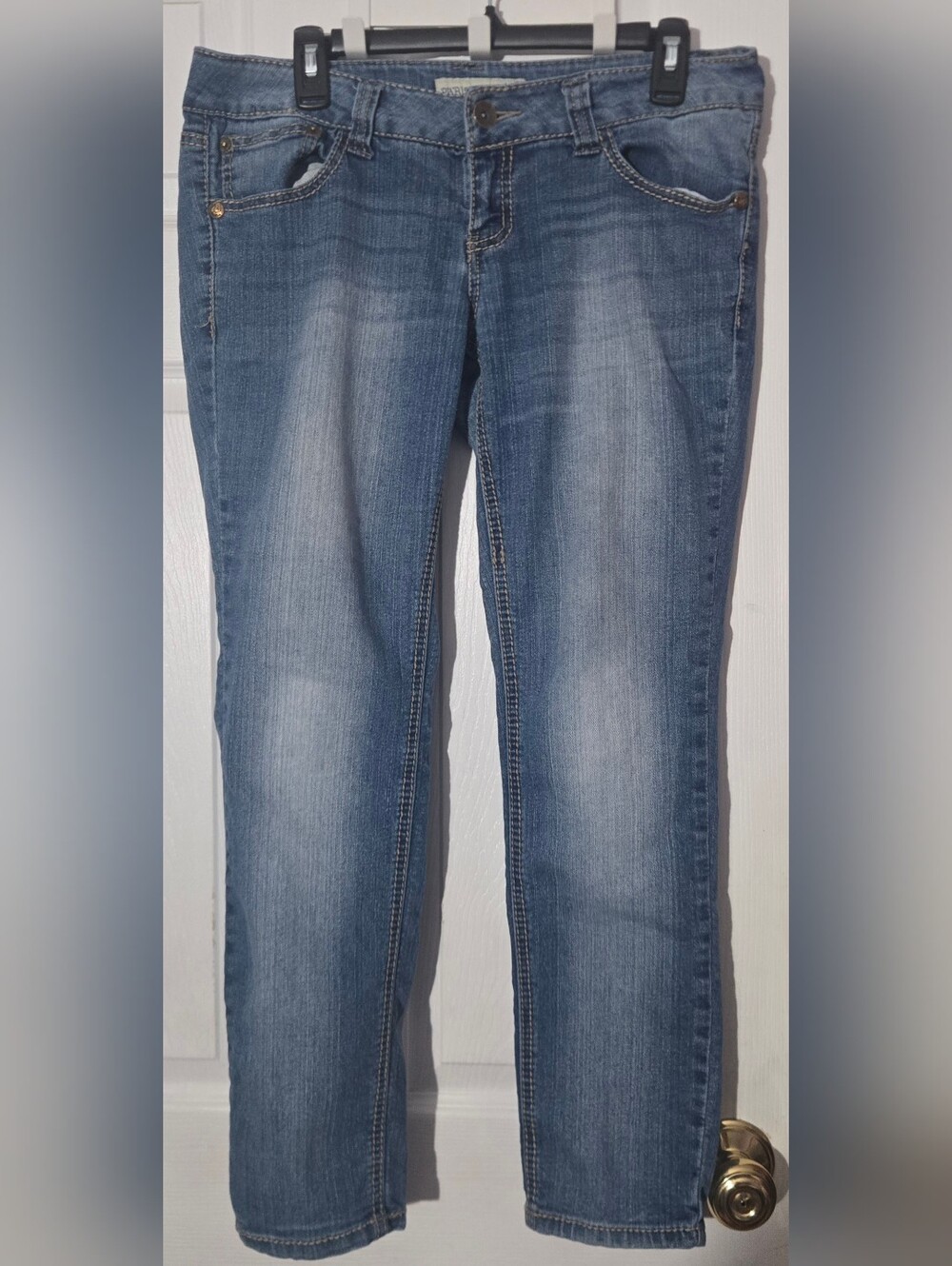 Paris Blues Women's Straight Leg Jeans in Faded Blue